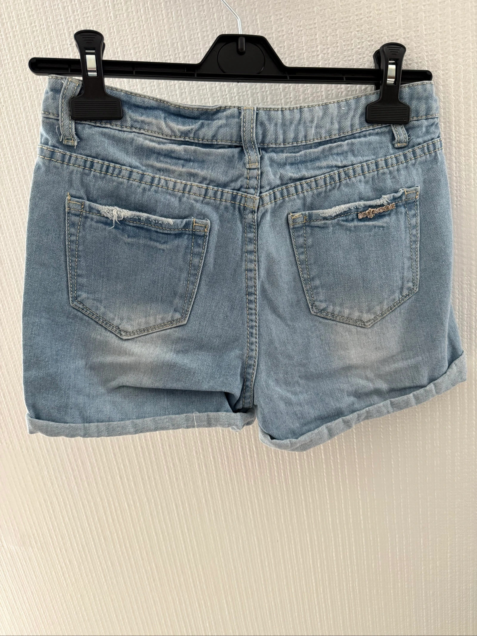 ✨ Light blue destroy denim shorts – Size 34 – Very good condition ✨ – photo 6